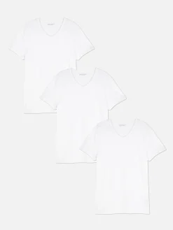 T-Shirts Mit V-Ausschnitt, 3er-Pack