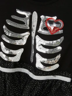 Tutu-Kleid Mit Halloween-Skelettmotiv