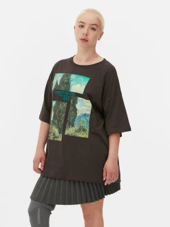 „Van Gogh Zypressen“ T-Shirt Im Oversized-Look
