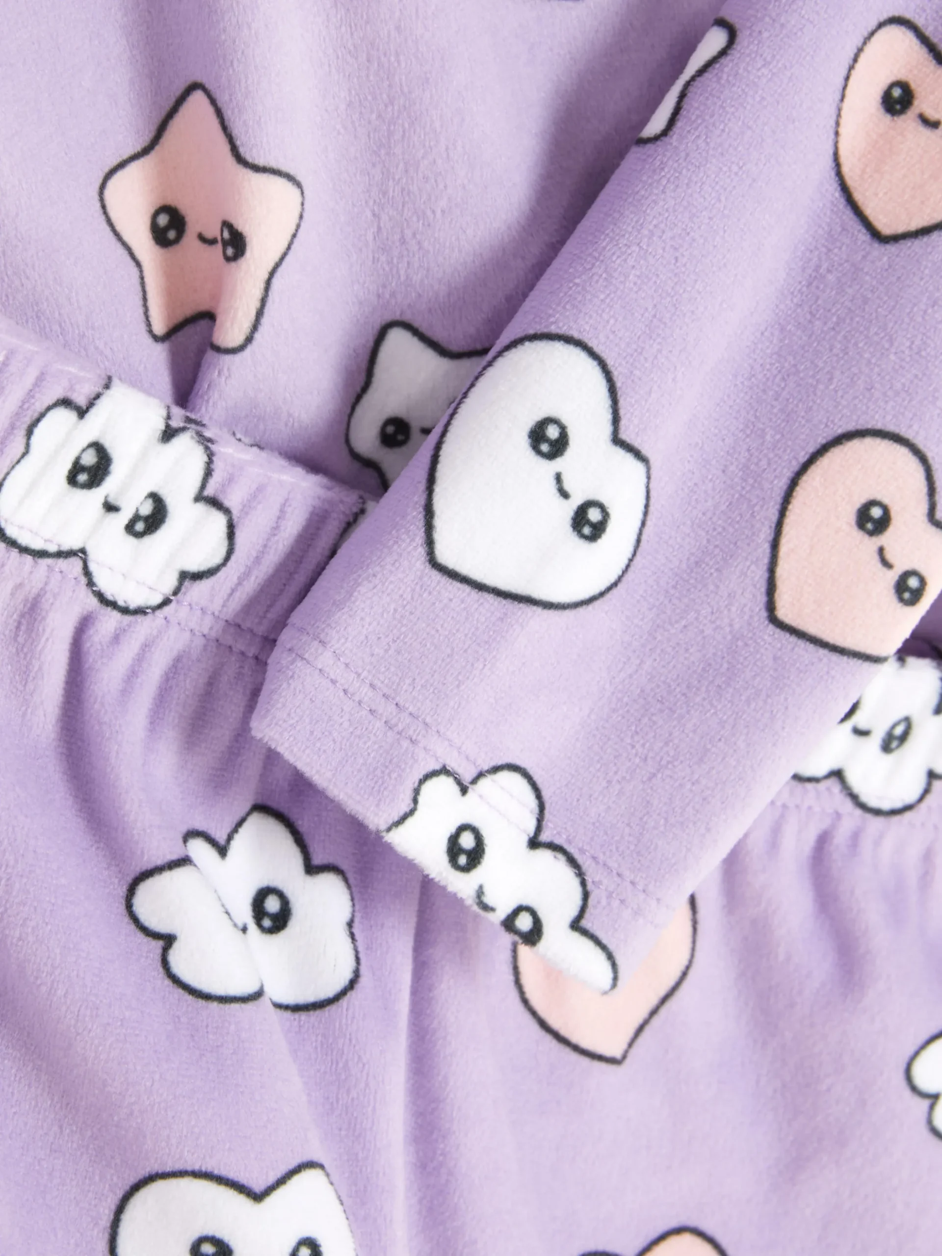 Velours-Schlafanzug Mit Grafik