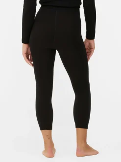 Verkürzte Samt-Leggings Mit Plüschfutter