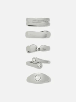 Verschiedene, Breite Ringe, 5er-Pack