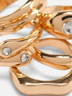 Verschiedene, Breite Ringe, 5er-Pack