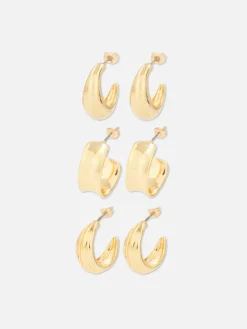 Verschiedene Creolen, 3er-Pack