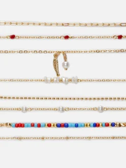 Verschiedene Kunstperlen-Armbänder, 8er-Pack