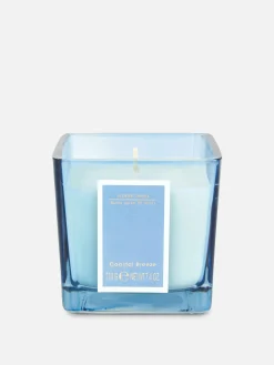 Viereckige Kerze In Getöntem Glas