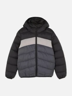 Wattierte Jacke In Blockfarben