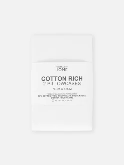 Weiße Essential-Kopfkissenbezüge, 2er-Pack