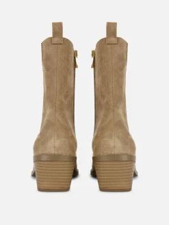 Westernstiefeletten Mit Niedrigem Absatz