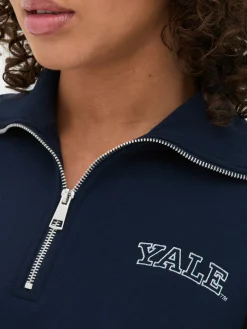 „Yale“ Sweatshirt Mit Halbem Reißverschluss