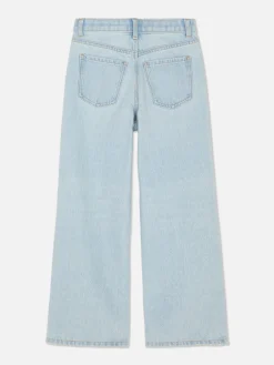 Zerrissene Denim-Jeans Mit Weitem Bein