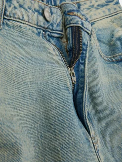 Zerrissene Mom-Jeans Aus Denim