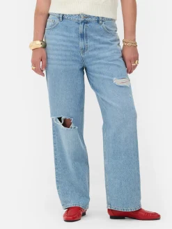 Zerrissene „Rita Ora“ Dad-Jeans