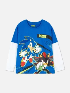 Zweifarbiges „Sonic The Hedgehog“ T-Shirt