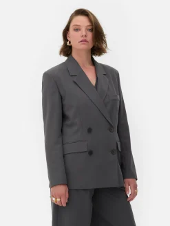 Zweireihiger „Rita Ora“ Blazer Im Oversized-Look