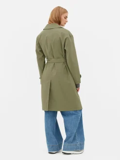 Zweireihiger Trenchcoat Mit Gürtel